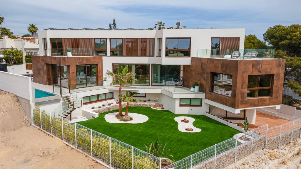 Villa Zen — salón con vistas al mar